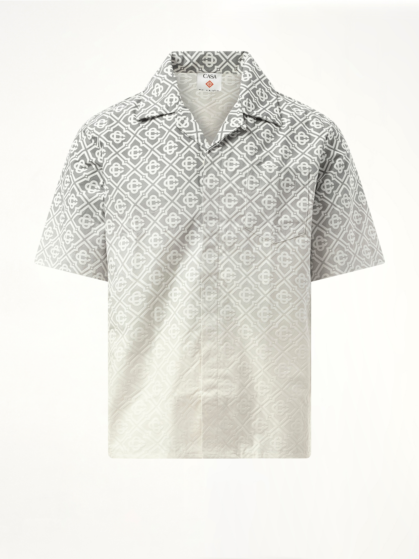 CASABLANCA Short Sleeve Cuban Collar Shirt (Grey)