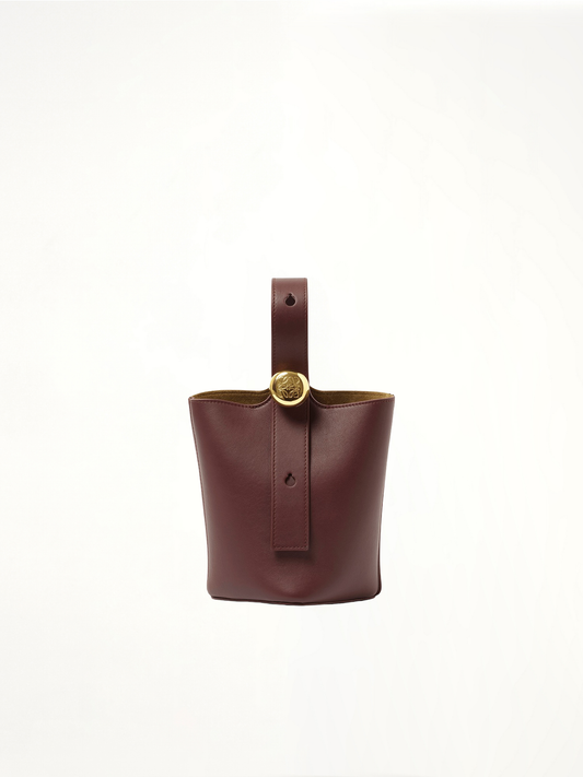 LOEWE Pebble Bucket Mini (Burgundy)