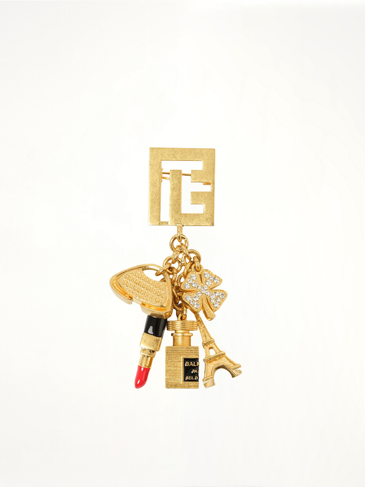 Image of Jewelry. Productname: BALMAIN Beauty Charms Brooch in GOLD colour by brand - BALMAIN