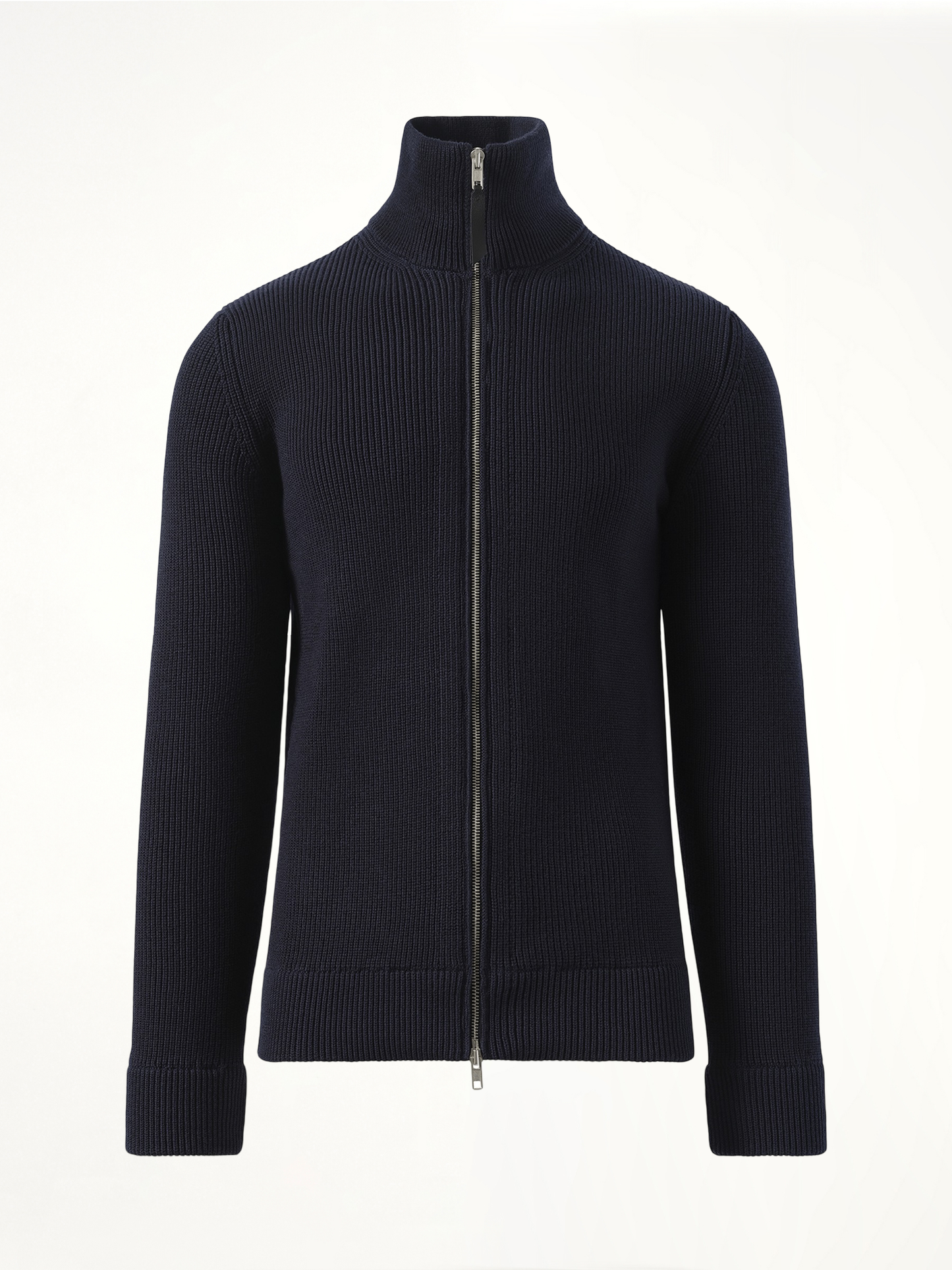 MAISON MARGIELA English Rib Zip Cardigan (Navy)