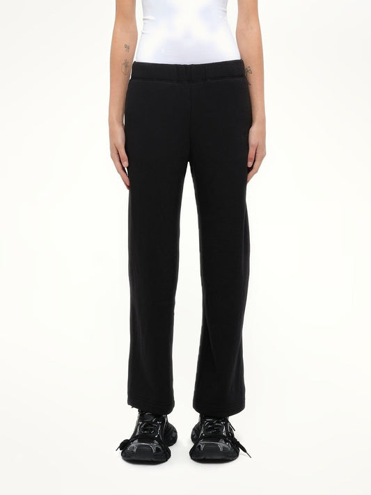 Image of a model wearing Pants. Product name - Ultra Soft Casual Sweatpants in Black colour by brand - FAX COPY EXPRESS