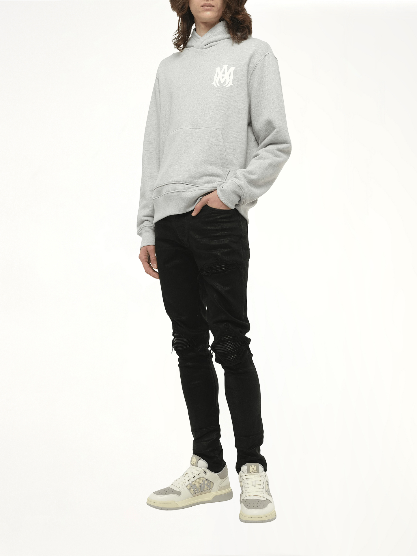 AMIRI MA Core Logo Hoodie (Grey)