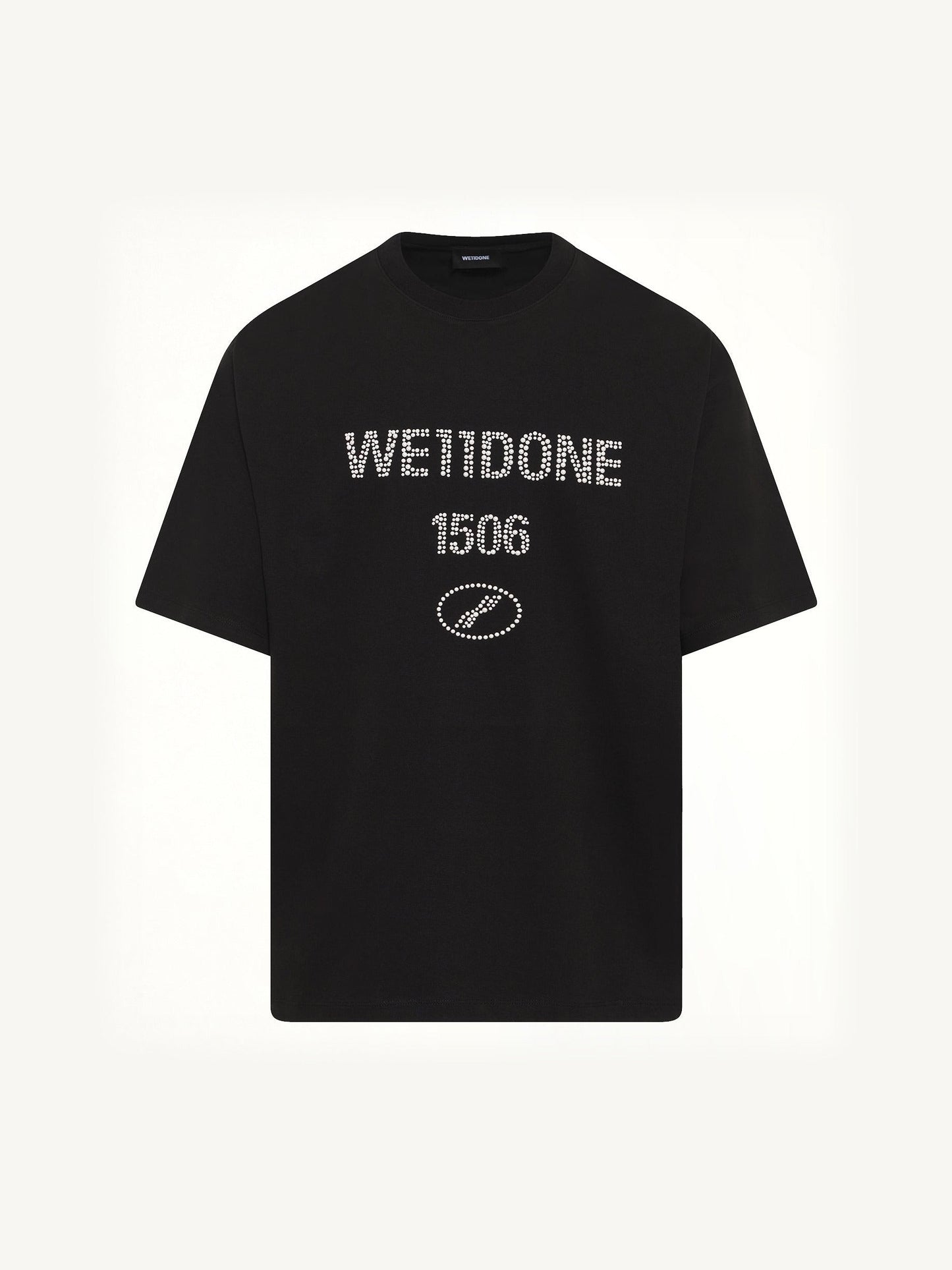 WE11DONE Washed Pearly Collegiate T-Shirt (Black)