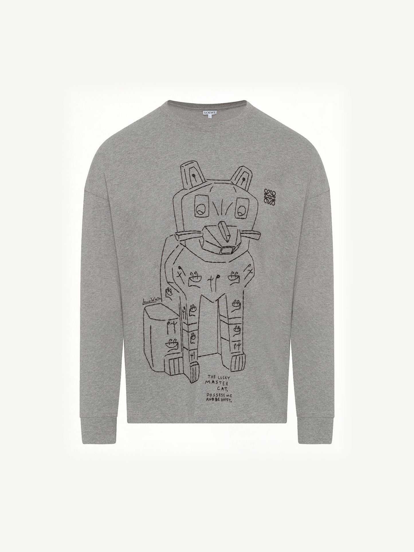LOEWE Louis Wain Long Sleeve T-Shirt (Grey Melange)