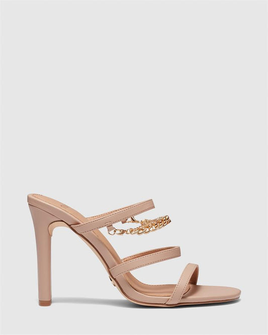 Image of Sandals. Product name - Micah Women's Strappy High Heel Nude Novo Sandals in Nude colour by brand - NOVO