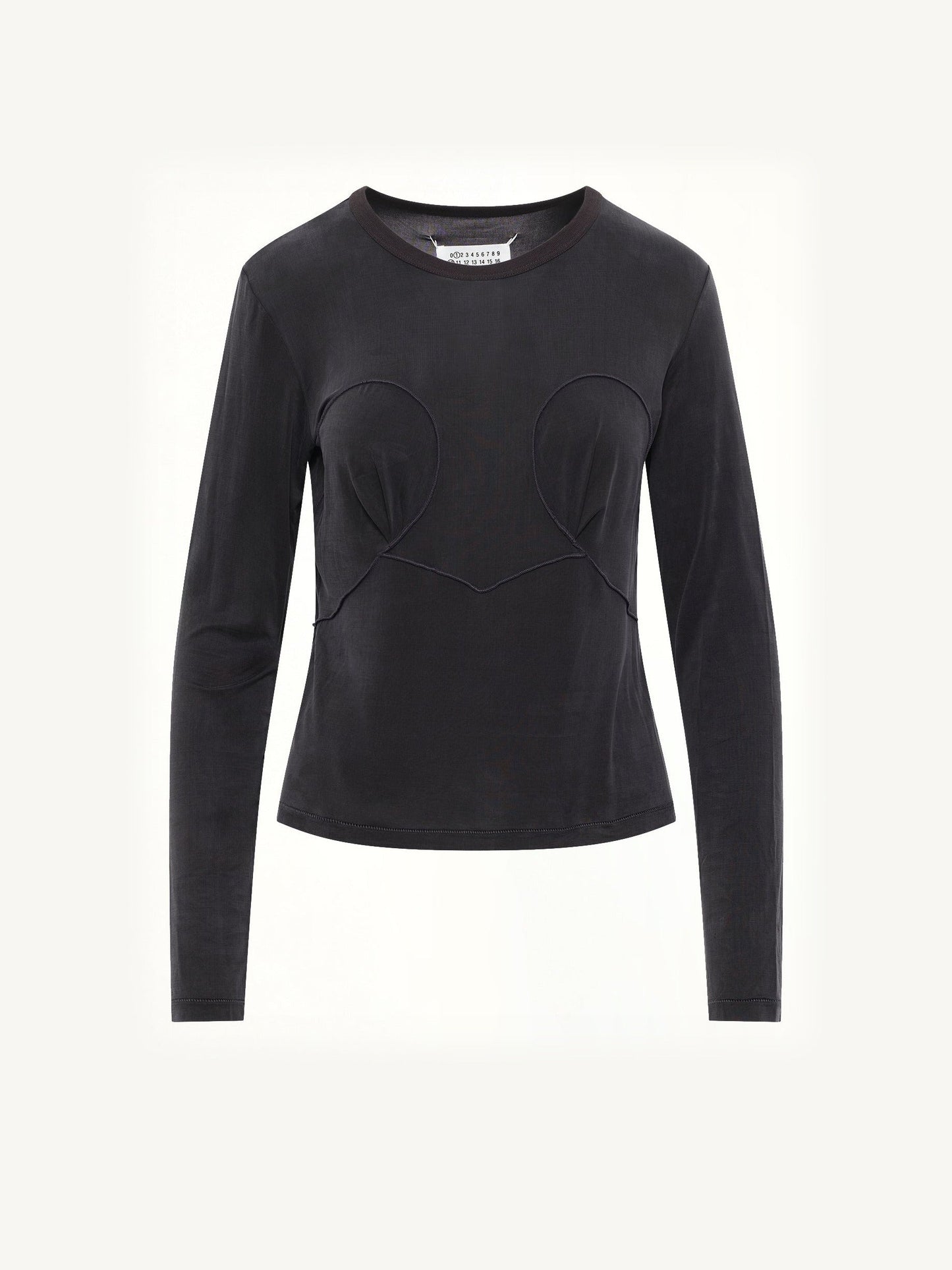 MAISON MARGIELA Cut-out Long Sleeve T-Shirt (Black)