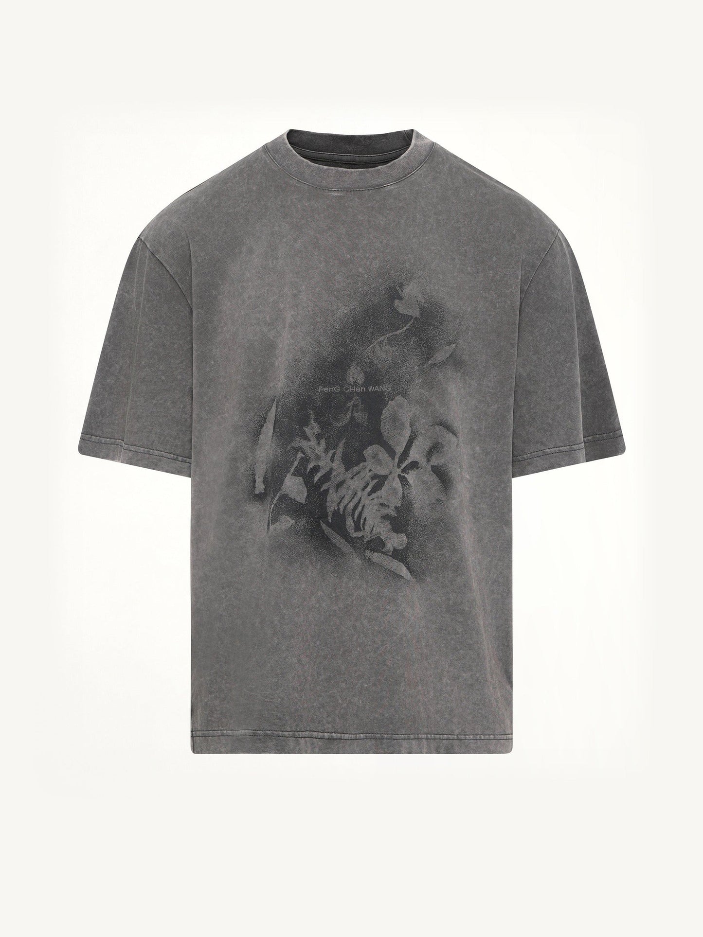FENG CHEN WANG Spray Painted Plant T-Shirt (Grey)