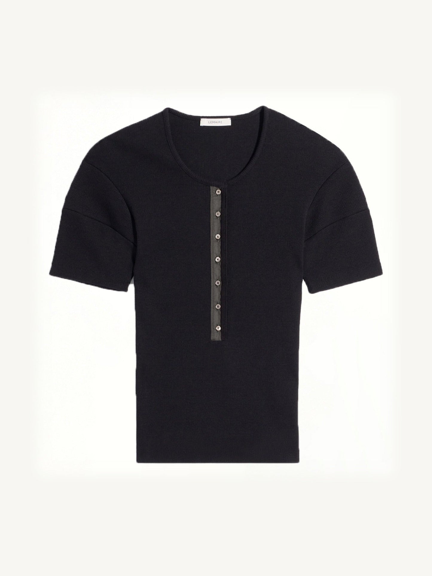 LEMAIRE Fitted Henley (Black)
