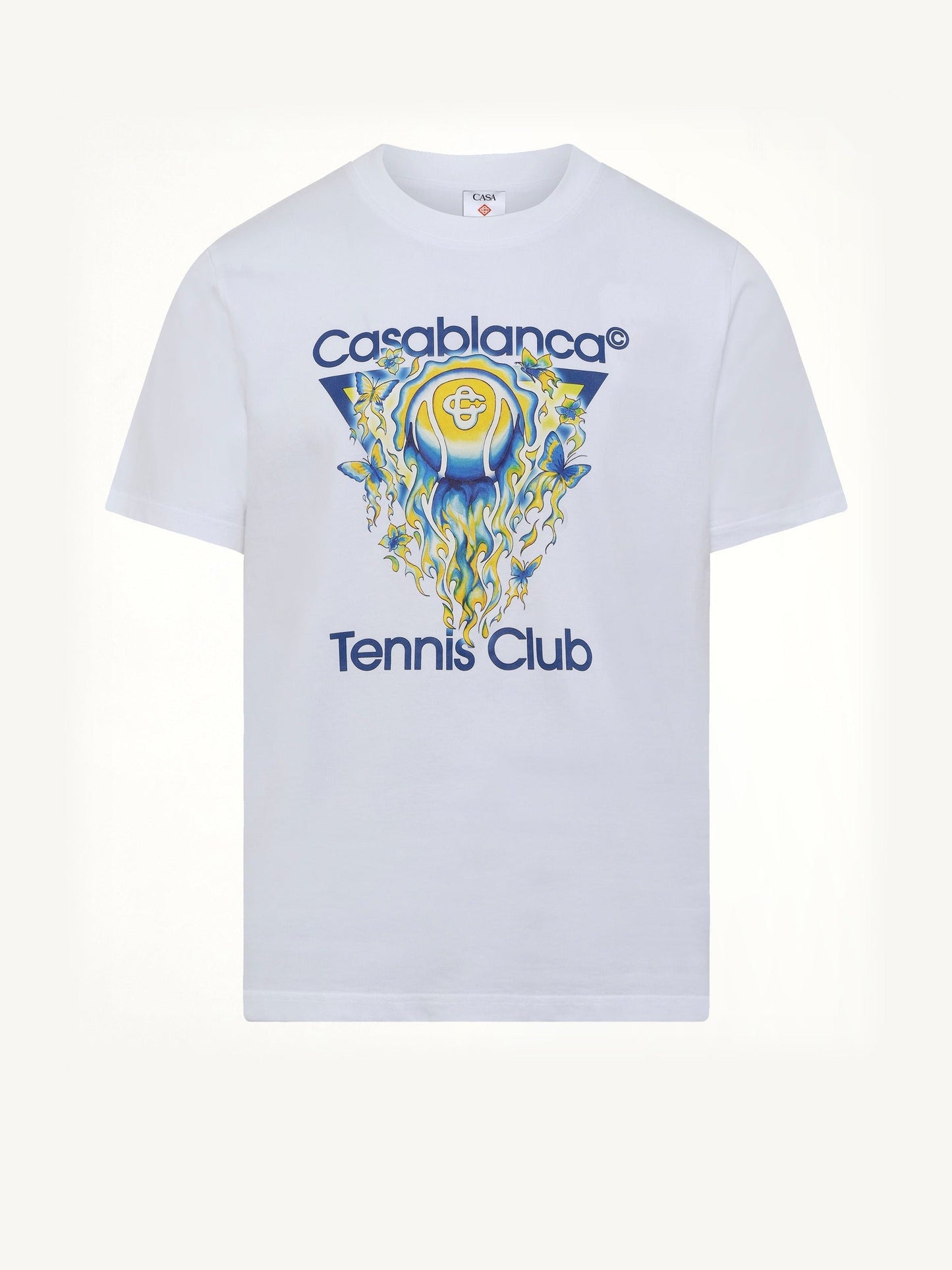 CASABLANCA Tennis Club Icon Classic T-Shirt (White)