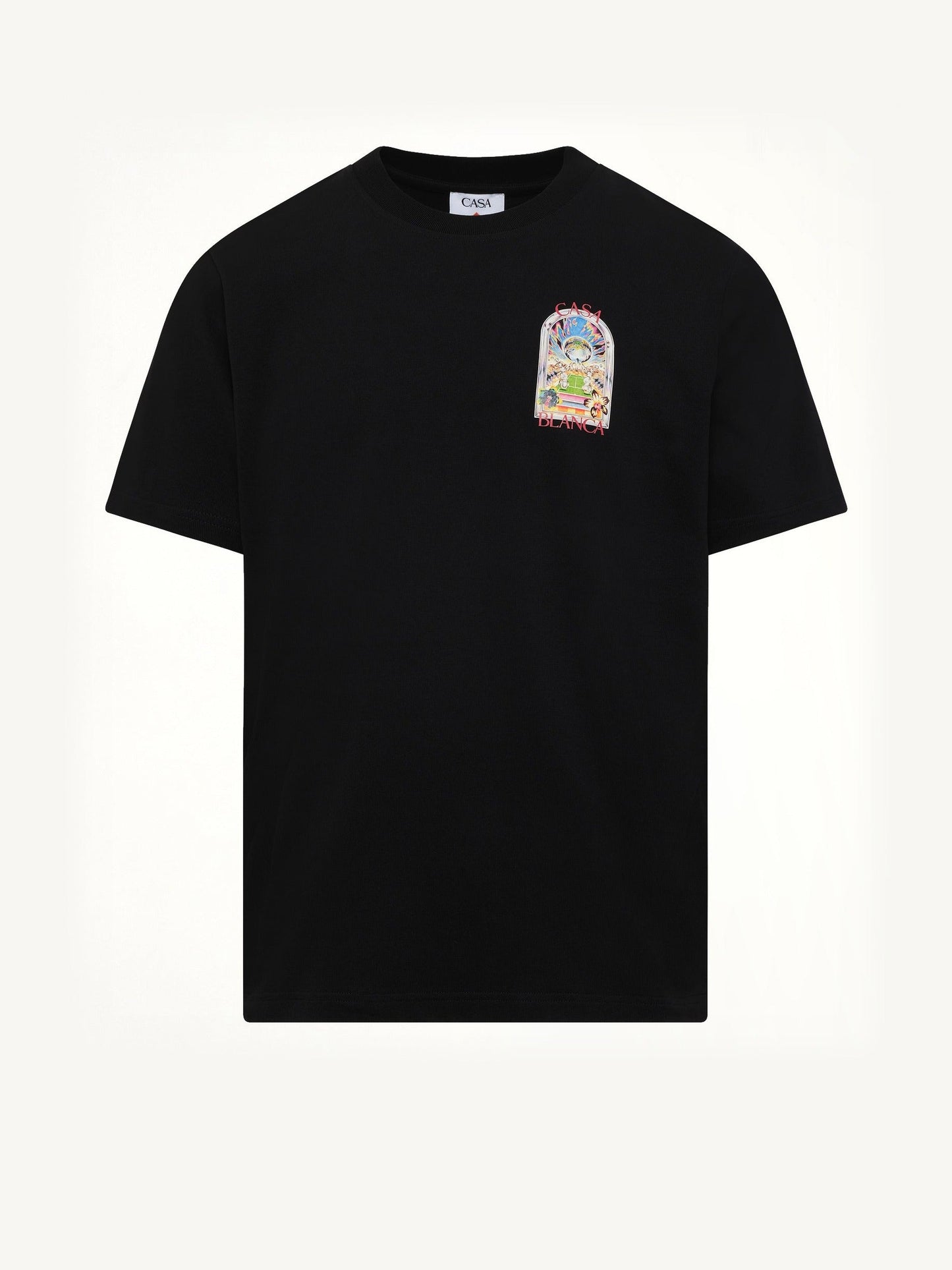 CASABLANCA Tennis Landscape Classic T-Shirt (Black)