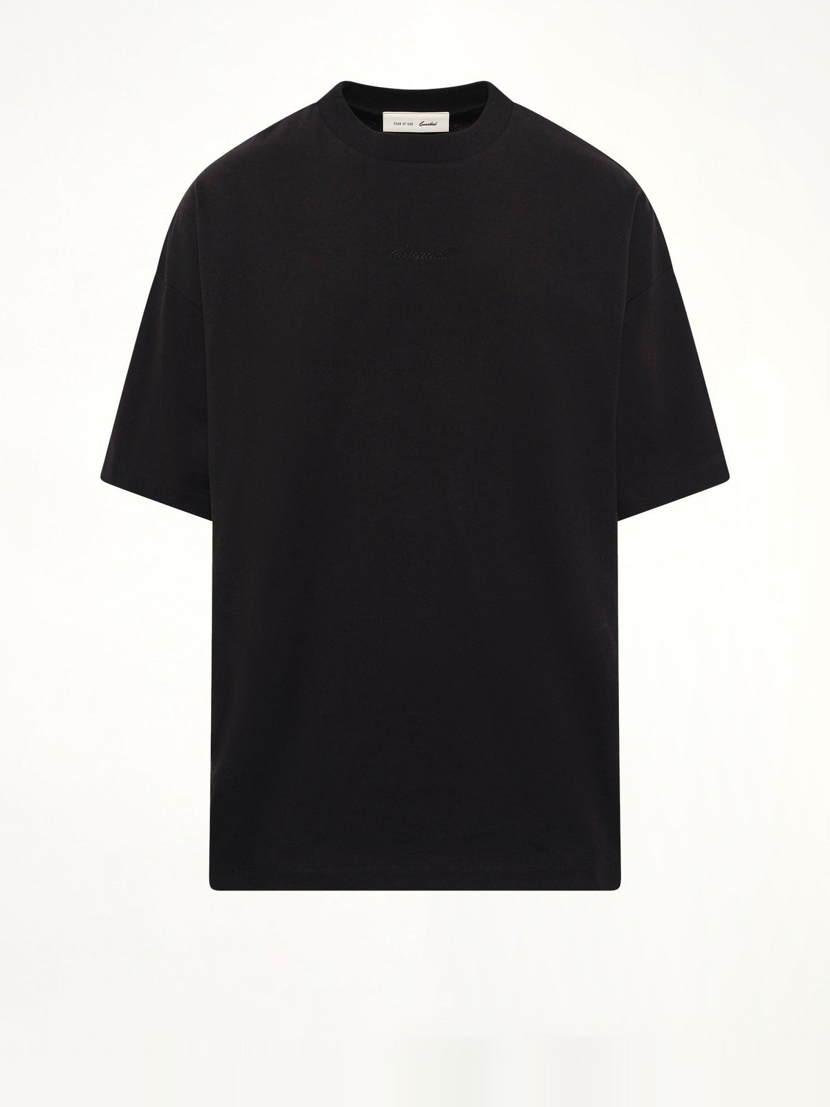 FEAR OF GOD ESSENTIALS Signature 90's Short Sleeve T-Shirt (Black)