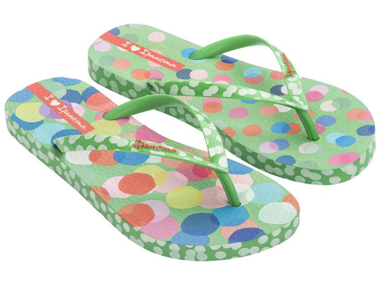 Image of Sandals. Product name - Semm Igual Pop Women's Ipanema GREEN/GR/PK GRENDENE in Green/Gr/Pk colour by brand - IPANEMA