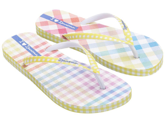 Image of Sandals. Product name - Semm Igual Pop Women's Ipanema WHITE/YW/BLUE GRENDENE in White/Yw/Blue colour by brand - IPANEMA