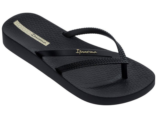 Image of Sandals. Product name - Bossa Soft V Women's Ipanema BLACK GRENDENE in Black colour by brand - IPANEMA