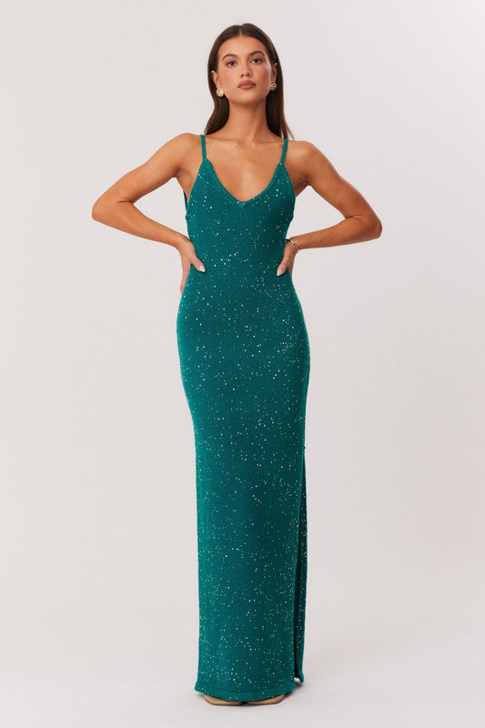 Image of Dresses. Productname: SNDYS AZRENE MAXI DRESS in Teal colour by brand - SNDYS