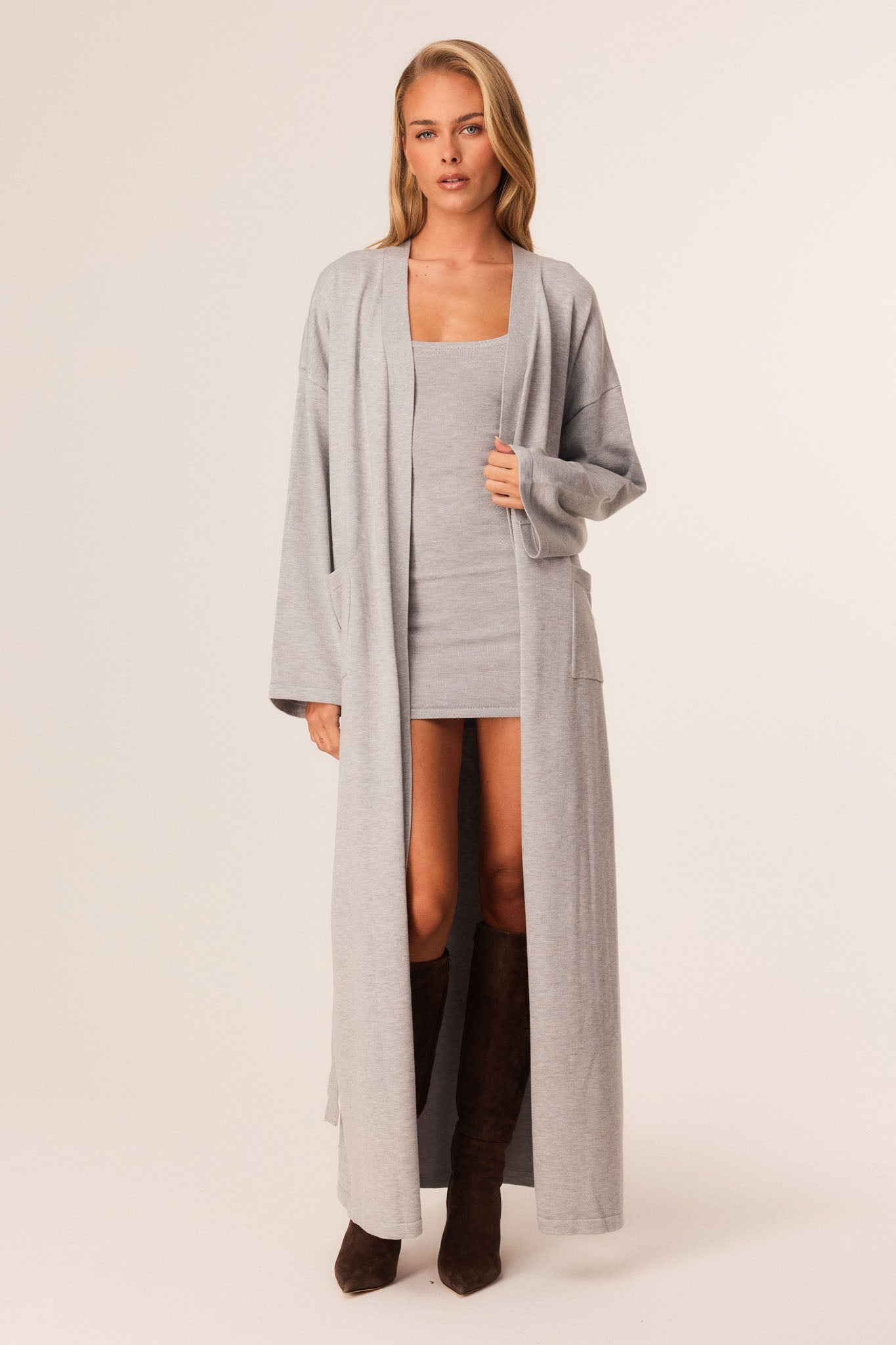 SNDYS SAMIRA MAXI CARDIGAN (Grey)
