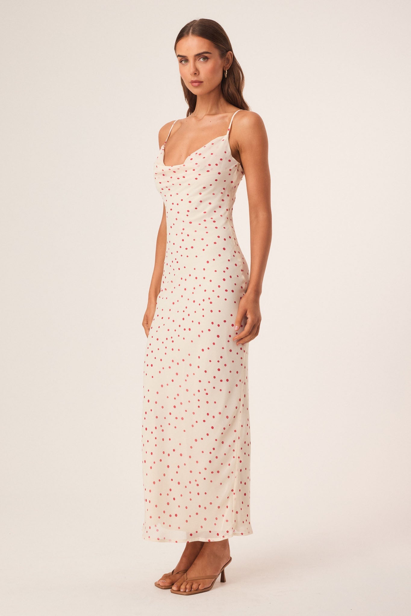 SNDYS SKIN MAXI DRESS (Vanilla Polka)