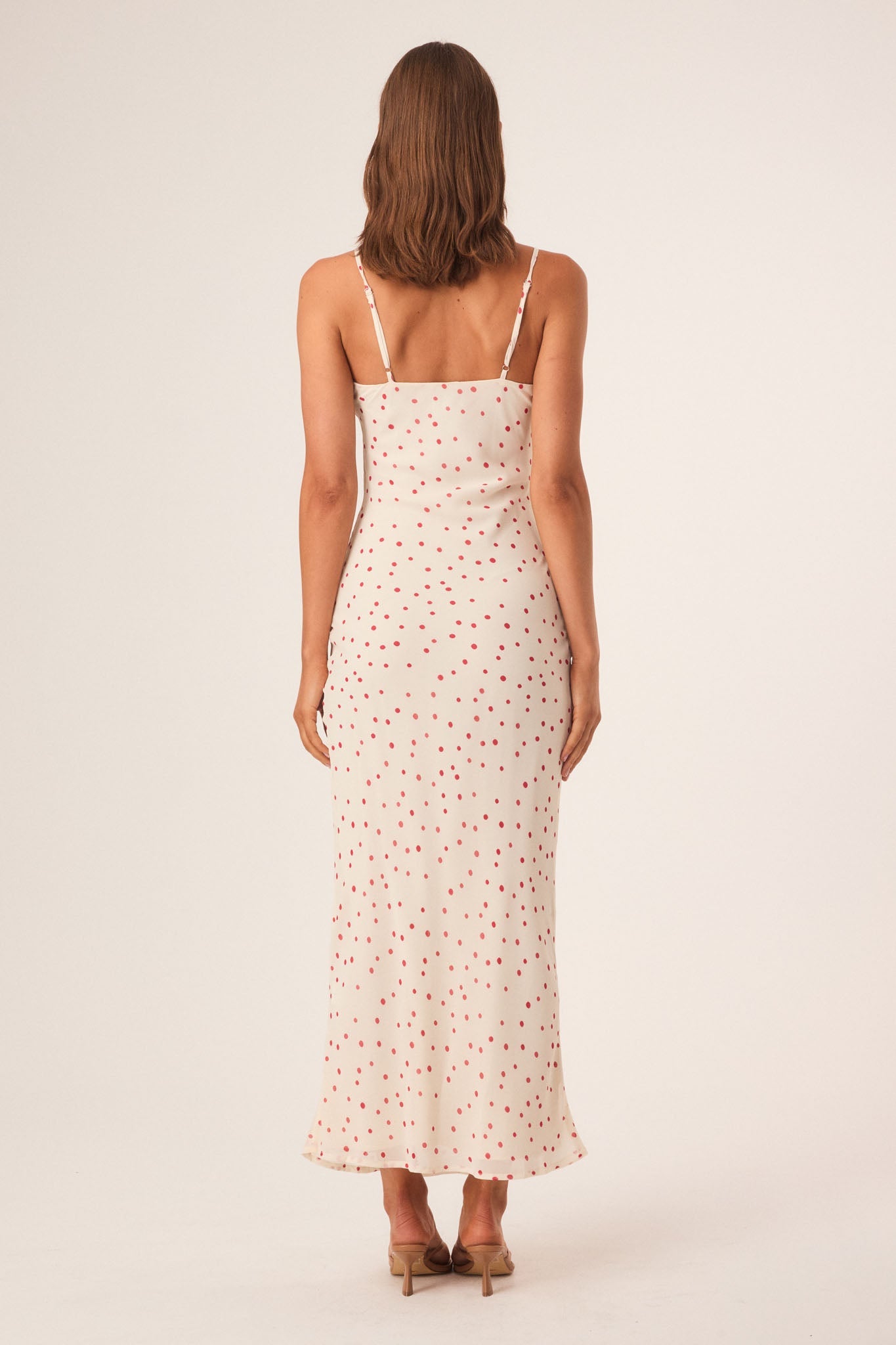 SNDYS SKIN MAXI DRESS (Vanilla Polka)