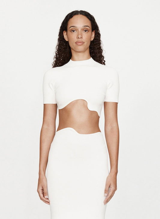 Image of a model wearing Tops. Productname: CHRISTOPHER ESBER Maparadita Top in White colour by brand - CHRISTOPHER ESBER