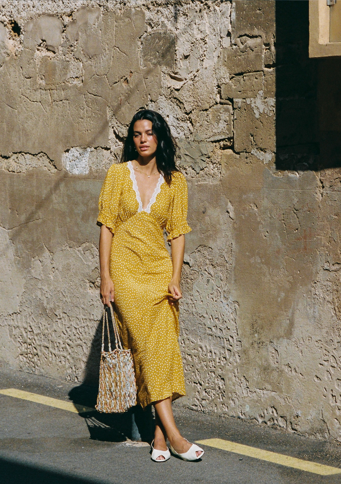 Image of Dresses. Productname: Auguste The Label Myles Midi Dress in Yellow/Orange colour by brand - Auguste The Label