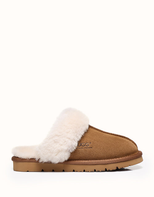 Image of Slippers. Product name - AUSTRALIAN SHEPHERD® Muffin Slippers in Chestnut colour by brand - Australian Shepherd