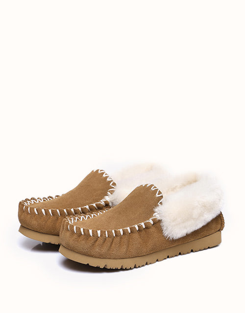 AUSTRALIAN SHEPHERD® Popo Moccasin Slippers (Chestnut)