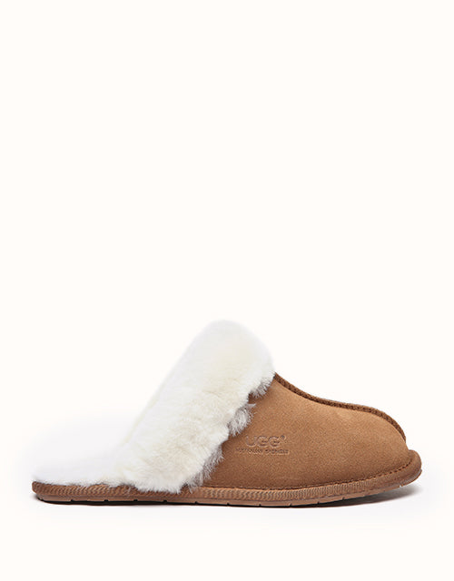 Image of Slippers. Product name - AUSTRALIAN SHEPHERD® ROSA Slippers in Chestnut colour by brand - Australian Shepherd