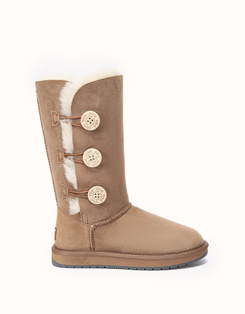 Image of Boots. Product name - AUSTRALIAN SHEPHERD® TALL BUTTON Boots in Chestnut colour by brand - Australian Shepherd