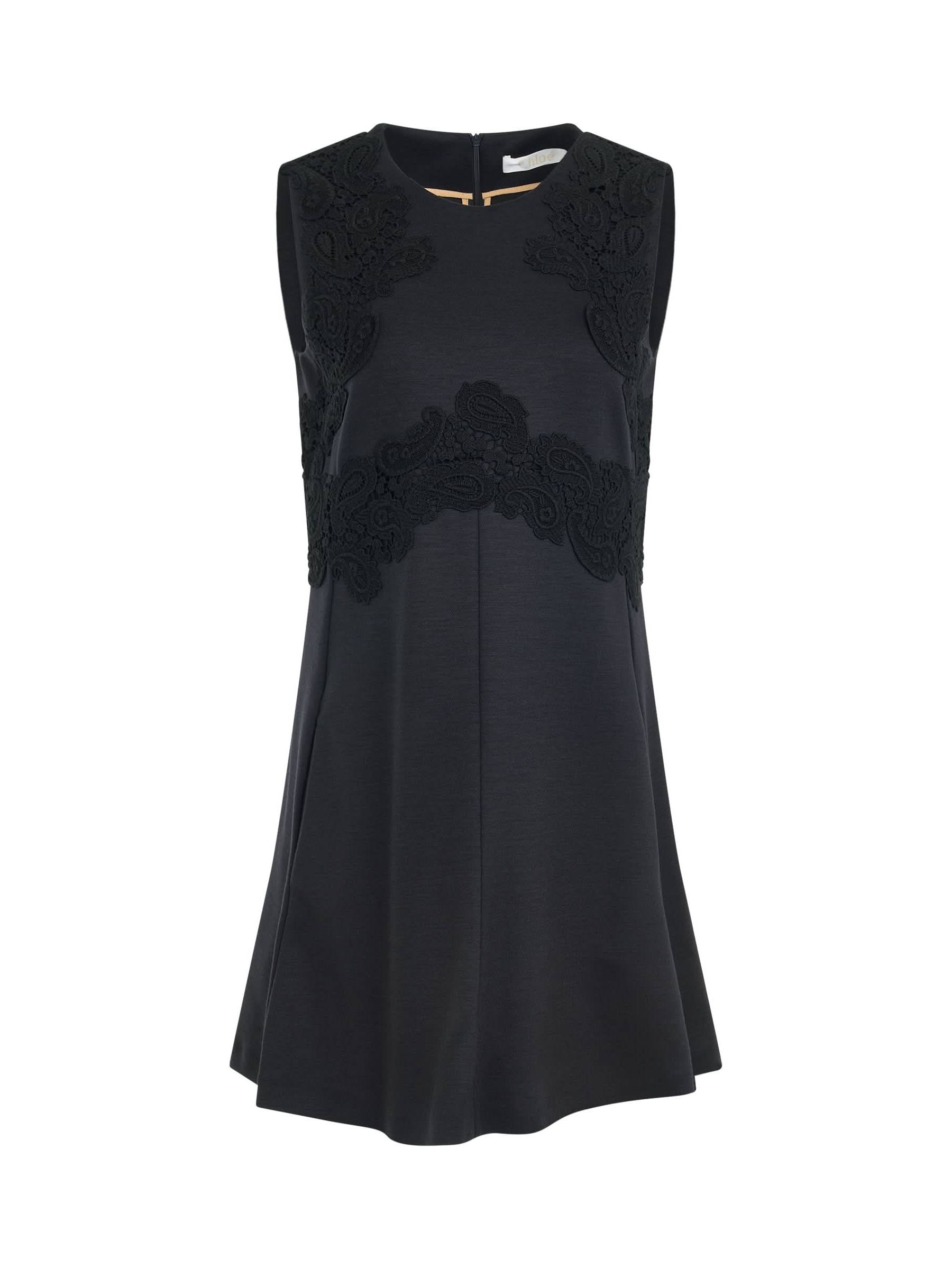 Image of a model wearing Dress. Productname: CHLOE Robe Dress in Black colour by brand - CHLOE