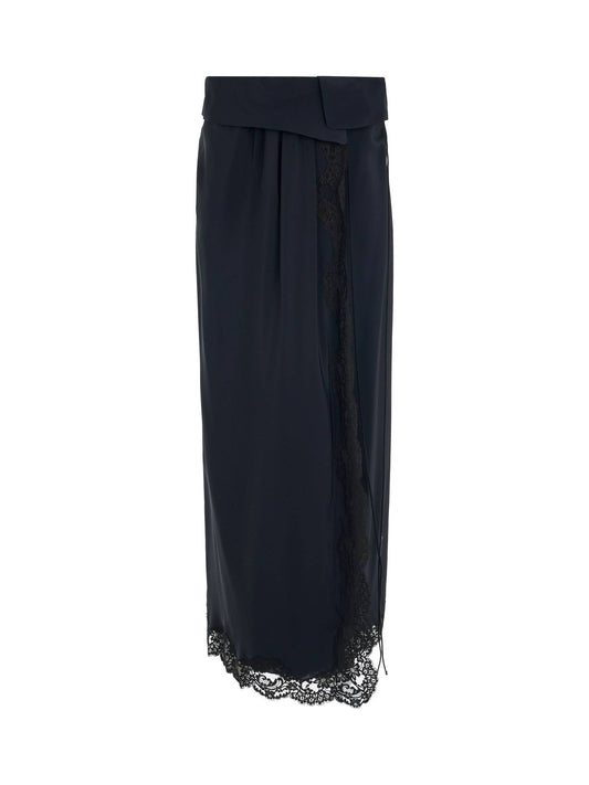 Image of a model wearing Skirts. Productname: CHLOE Jupe Skirt in Blue colour by brand - CHLOE