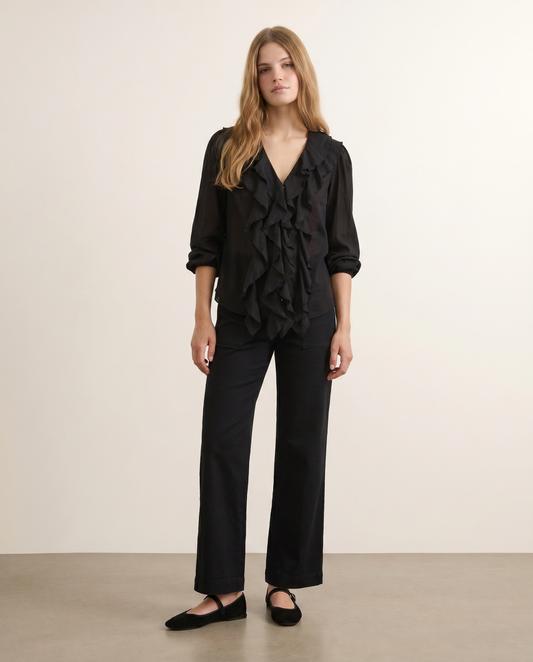 Image of Shirts. Productname: Auguste The Label Celina Blouse in Black colour by brand - Auguste The Label