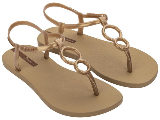 Image of Sandals. Product name - Class Easy Women's Ipanema BEIGE/GOLD GRENDENE in Beige/Gold colour by brand - IPANEMA