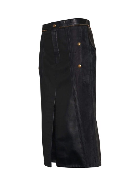 CHLOE Leather Skirt (Black)