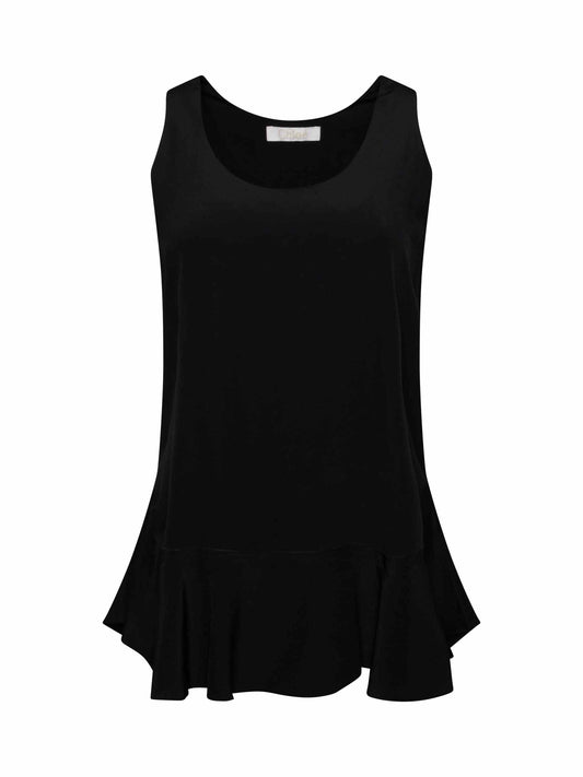 Image of a model wearing Tops. Productname: CHLOE Sleeveless Top in Black colour by brand - CHLOE