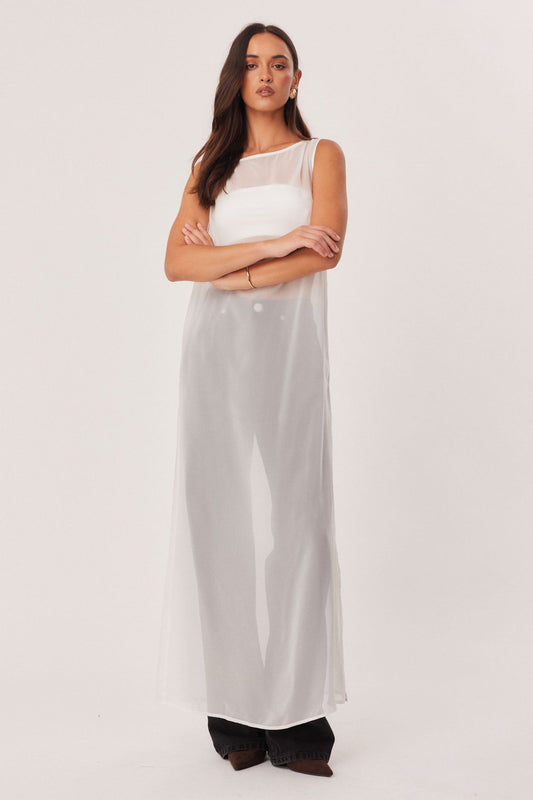 Image of Dresses. Productname: SNDYS NASH MAXI DRESS in Off White colour by brand - SNDYS
