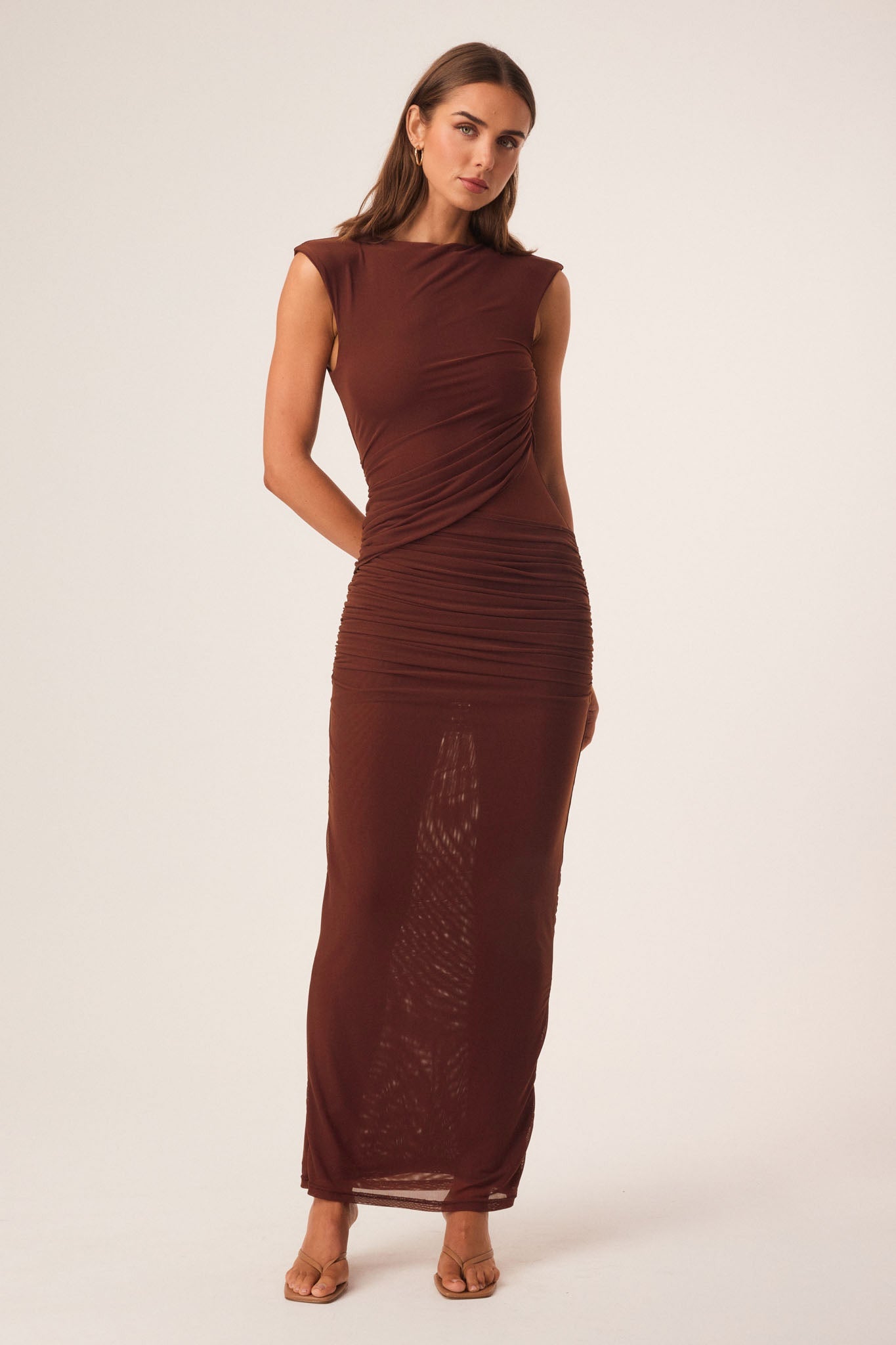 Image of Dresses. Productname: SNDYS LORELAI MAXI DRESS in Mocha colour by brand - SNDYS