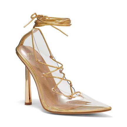 Image of Sandals. Product name - Zylvia Women's Fast Fashion GOLD Novo Sandals in Gold colour by brand - NOVO