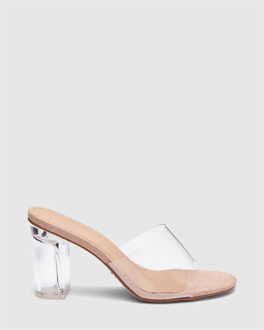 Image of Sandals. Product name - Ferraz Women's Peep Toe Clear Novo Sandals in Clear colour by brand - NOVO