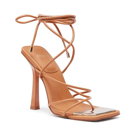 Image of Sandals. Product name - Zolo Women's Fast Fashion CAMEL Novo Sandals in Camel colour by brand - NOVO