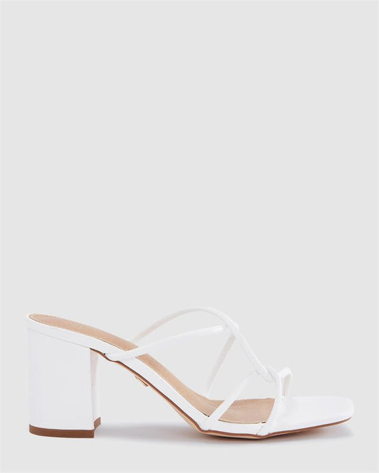 Image of Sandals. Product name - Nia Women's Strappy High Heel WHITE Novo Sandals in White colour by brand - NOVO