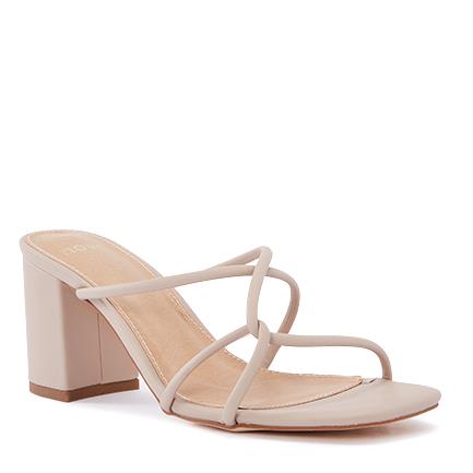 Image of Sandals. Product name - Nia Women's Strappy High Heel Nude Novo Sandals in Nude colour by brand - NOVO
