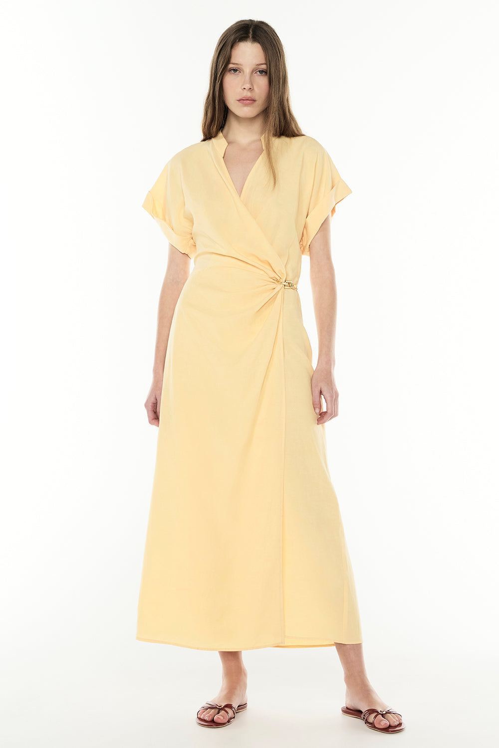 Image of Dresses. Productname: Chasing Sunsets Dress in HONEYCOMB colour by brand - Manning Cartell