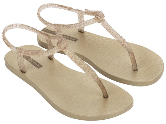 Image of Sandals. Product name - Class Glitz Fem Women's Ipanema GOLD GLITTER GRENDENE in Gold Glitter colour by brand - IPANEMA