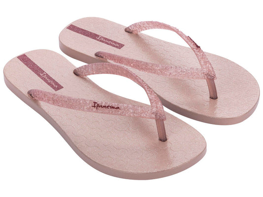 Image of Sandals. Product name - Glitz Fem Women's Ipanema PINK GLITTER GRENDENE in Pink Glitter colour by brand - IPANEMA