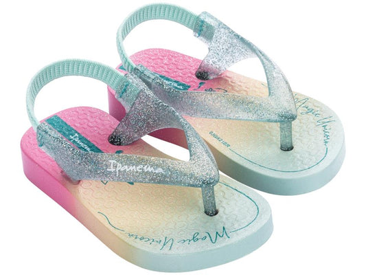 Image of Sandals. Product name - Brilha Baby Women's Ipanema GREEN GLITTER GRENDENE in Green Glitter colour by brand - IPANEMA