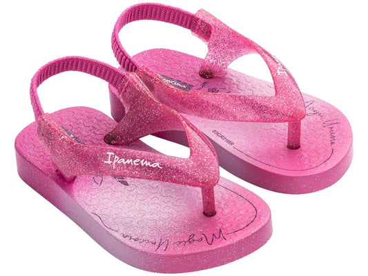 Image of Sandals. Product name - Brilha Baby Women's Ipanema GLITTER PINK GRENDENE in Glitter Pink colour by brand - IPANEMA