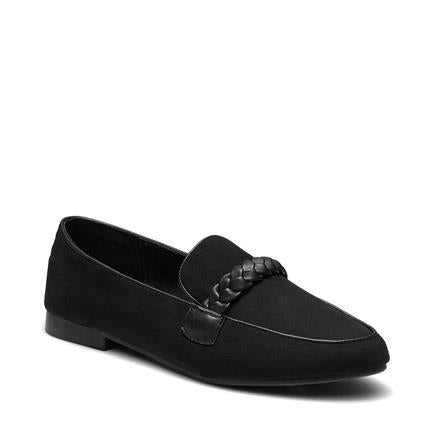 Image of Flats. Product name - Cypria Women's Casual Flat Closed BLACK Novo Casual in Black colour by brand - NOVO