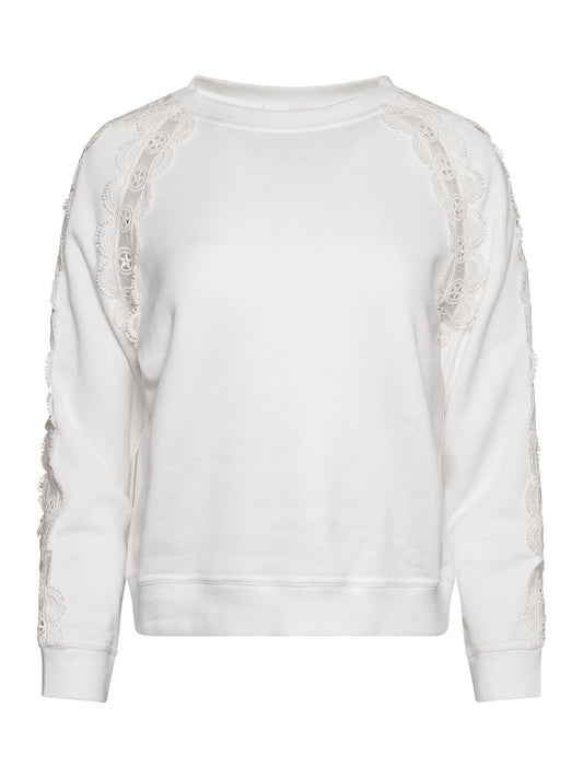 Image of a model wearing Tops. Productname: CHLOE Top in White colour by brand - CHLOE