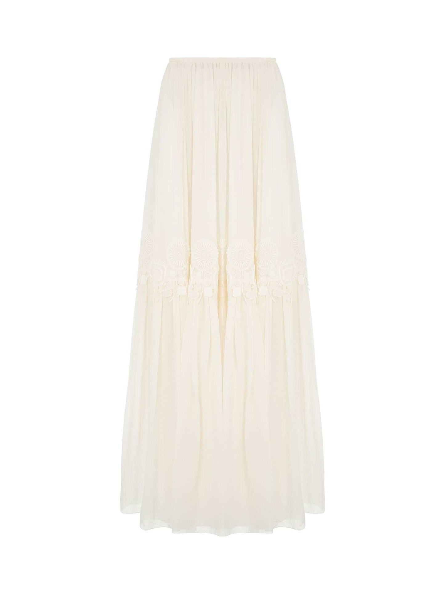 Image of a model wearing Skirts. Productname: CHLOE Jupe Skirt in WHITE colour by brand - CHLOE