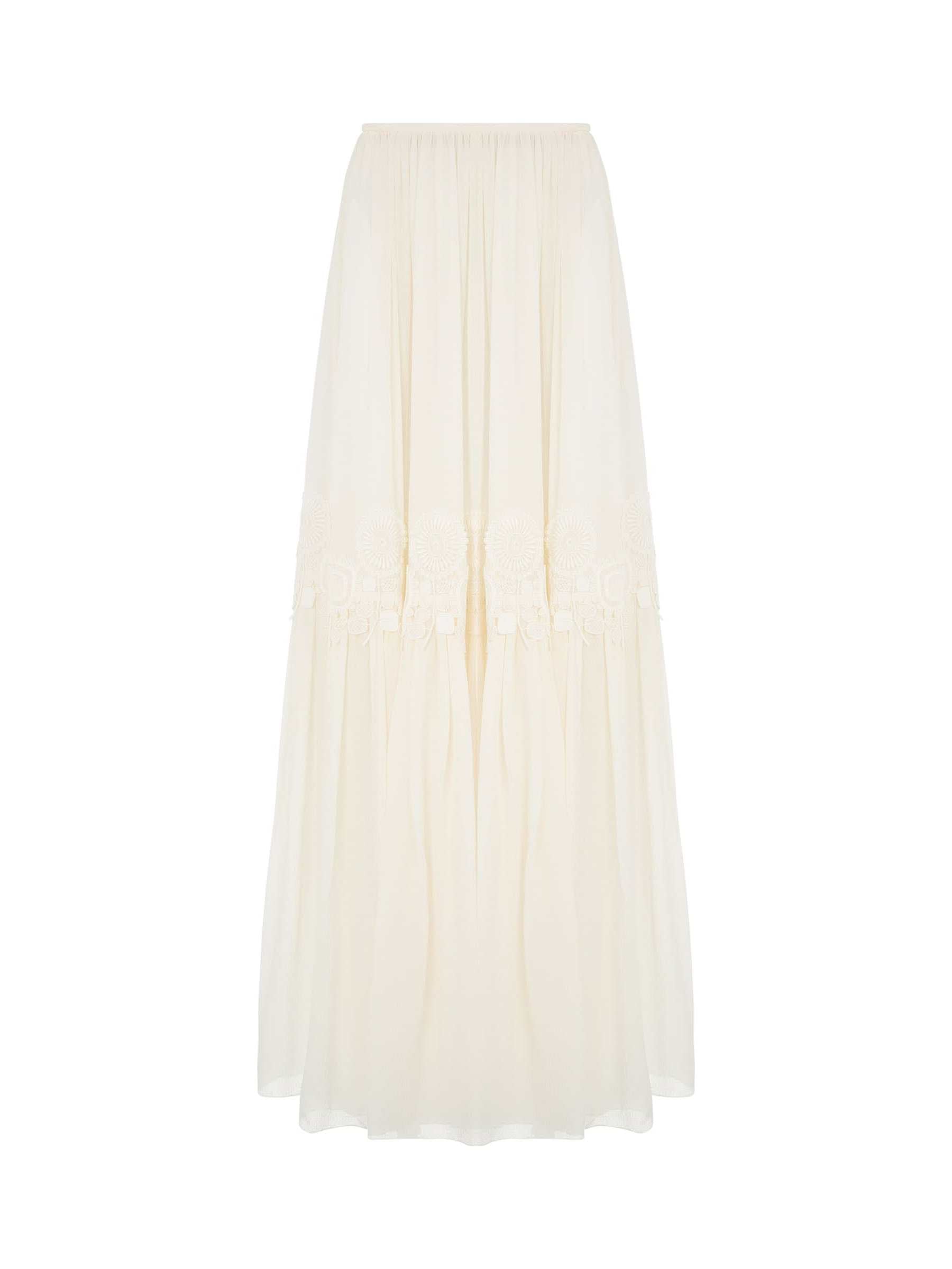 Image of a model wearing Skirts. Productname: CHLOE Jupe Skirt in WHITE colour by brand - CHLOE